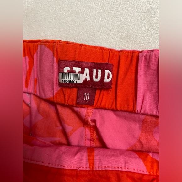 NWOT Staud Printed Halter Neck Georgia Rent The Runway Romper Pink Red Size 10 - Picture 15 of 16